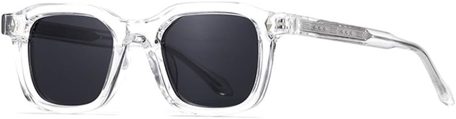 

Мужские солнцезащитные очки в стиле ретро, ​​модные заклепки, женские солнцезащитные очки с защитой от УФ-излучения UV400, трендовые панк-очки желто-зеленого цвета TKKTLLT, Transparent Grey