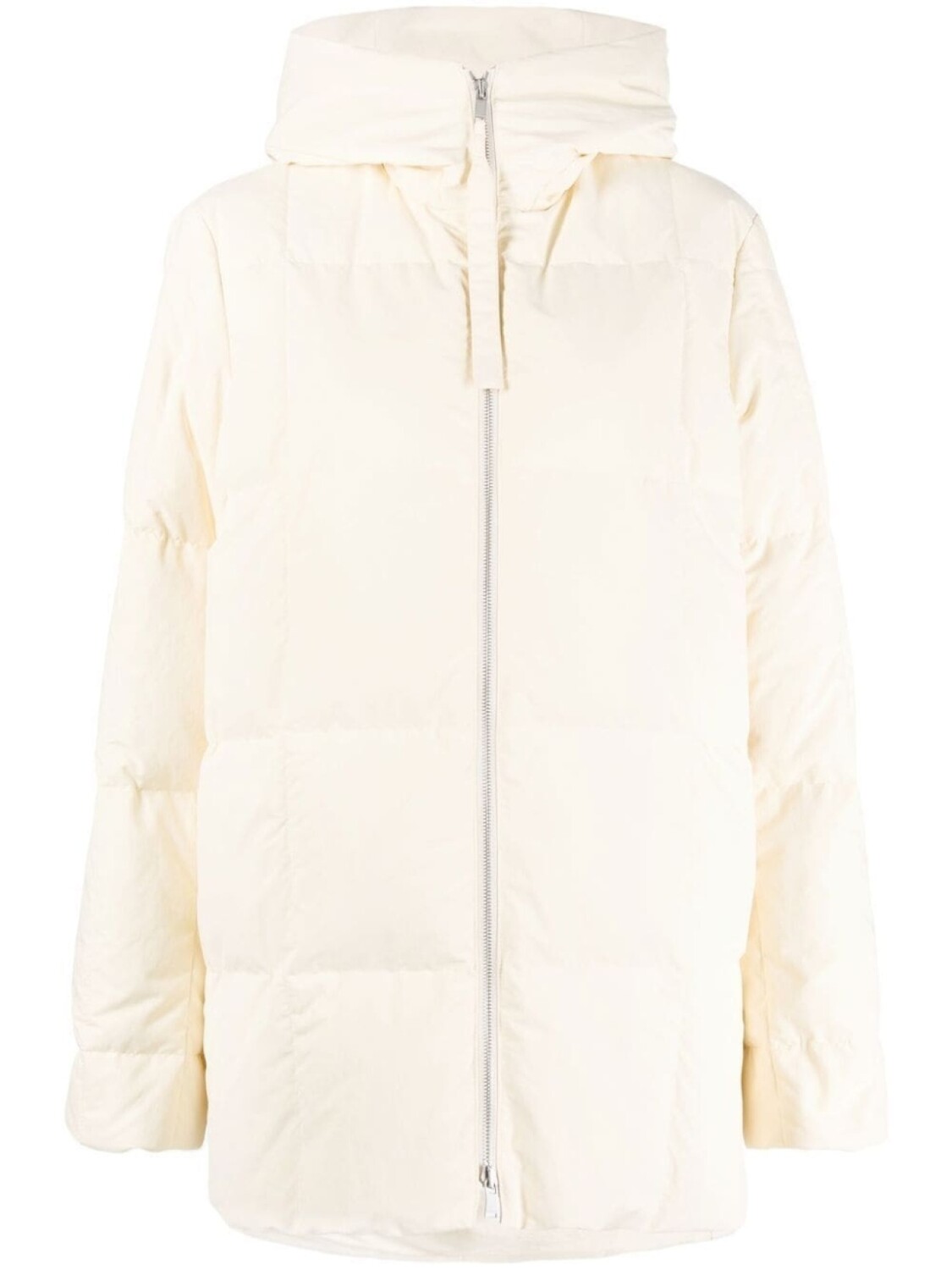 

Jil Sander пуховик на молнии с капюшоном, нейтральный цвет