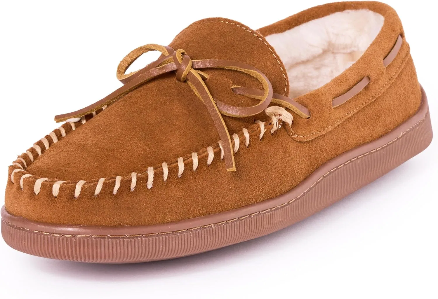 Лоферы Minnetonka с ворсовой подкладкой, коричневый