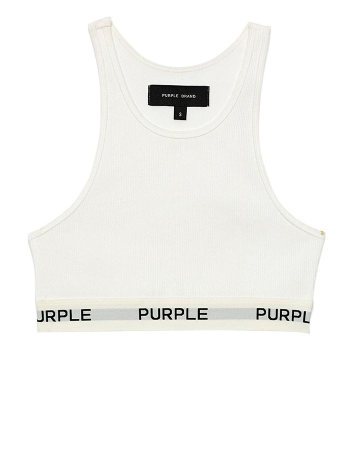 

Укороченный топ с логотипом Purple Brand, белый