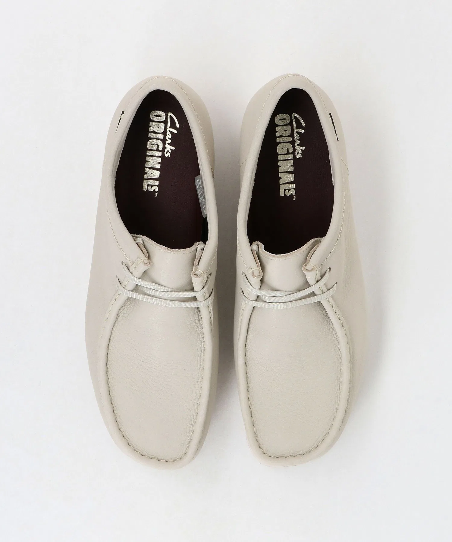 Мужские мокасины Clarks Originals Wallabee GORE-TEX белые — фото 3