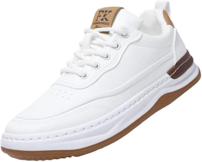 

Мужские повседневные спортивные кожаные кроссовки многоцелевого назначения- противоскользящие, прочные, дышащие, удобные, легкие- подходят для активного отдыха и повседневного использования Fmshi, белый