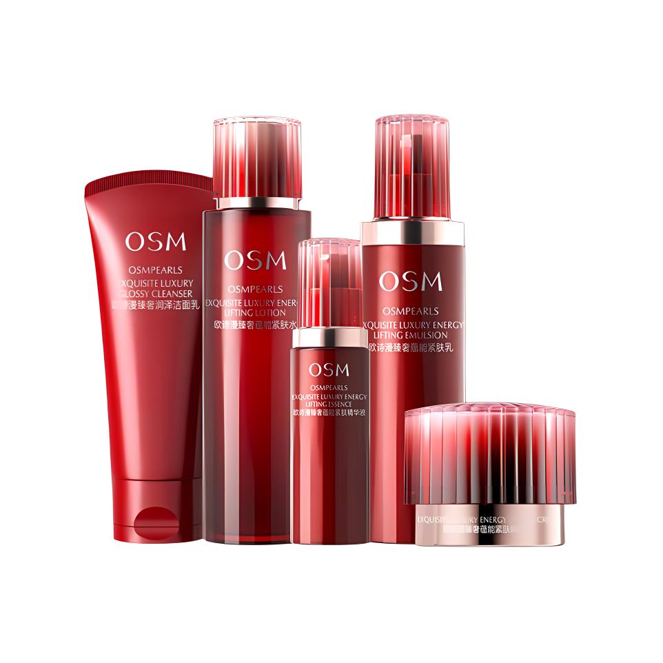 OSM Набор уходовой косметики Luxurious Essence Cream Moisturizer: увлажняющий, успокаивающий, подтягивающий 100г+160мл+120мл+35мл+50г — фото 2