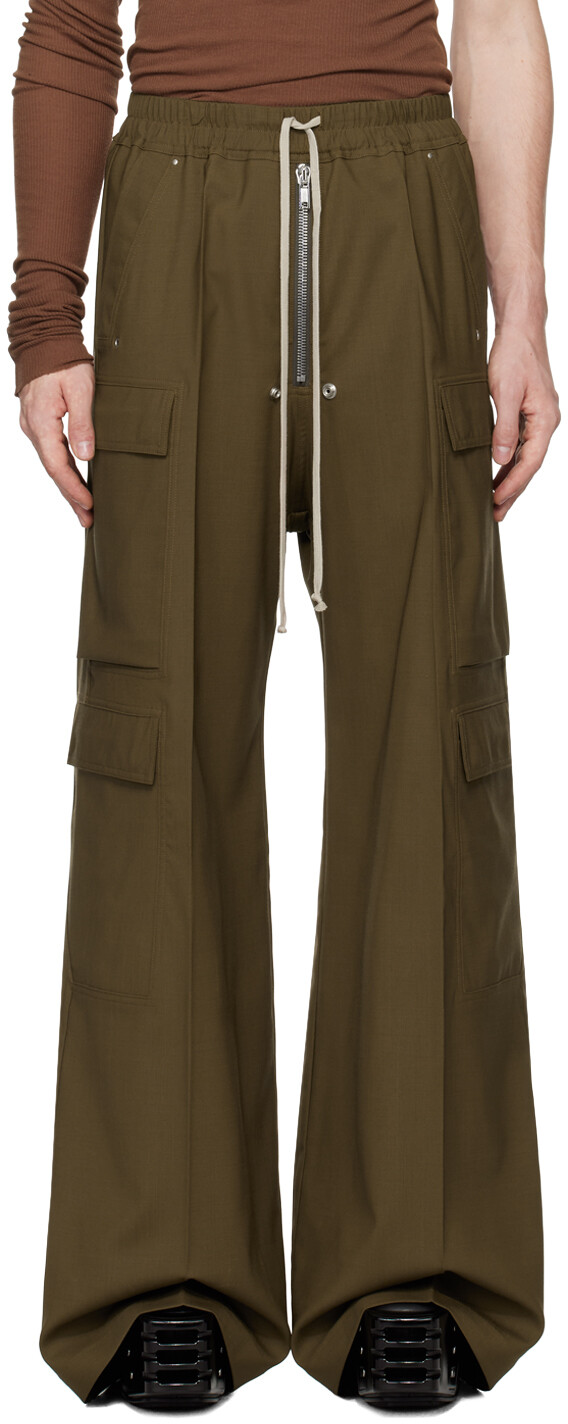 

Брюки-карго Porterville Cargobelas цвета хаки Rick Owens, Bean
