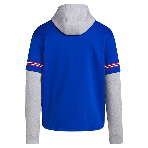 Мужская бейсбольная толстовка royal kansas jayhawks Adidas — фото 4