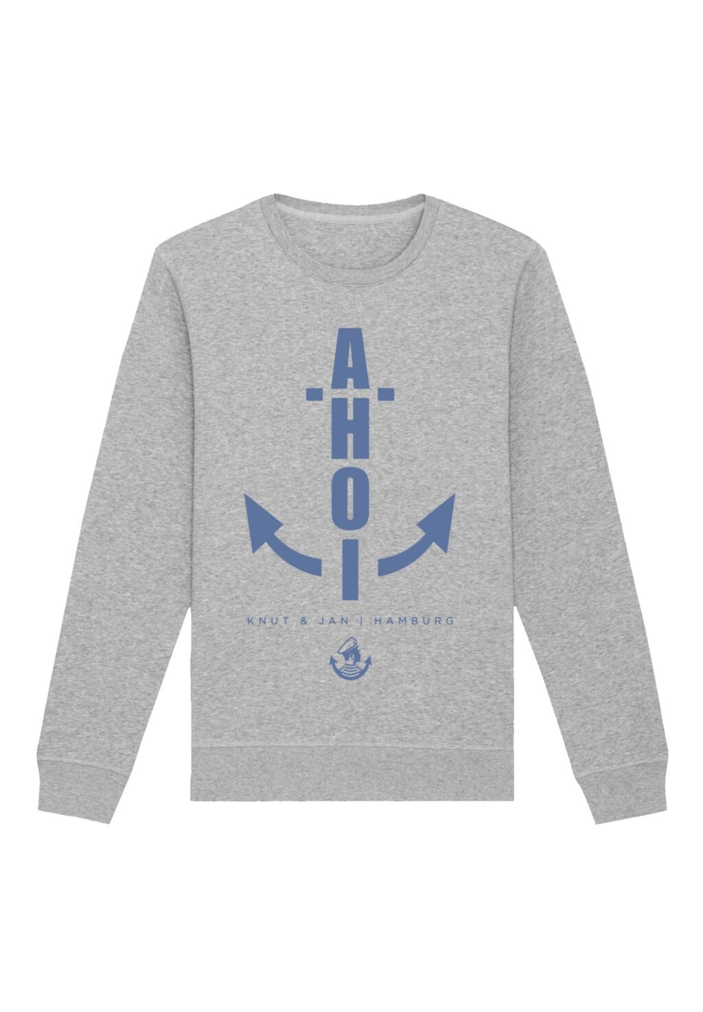 

Толстовка AHOI ANKER BLAU KNUT JAN HAMBURG F4NT4STIC, цвет Mottled Grey