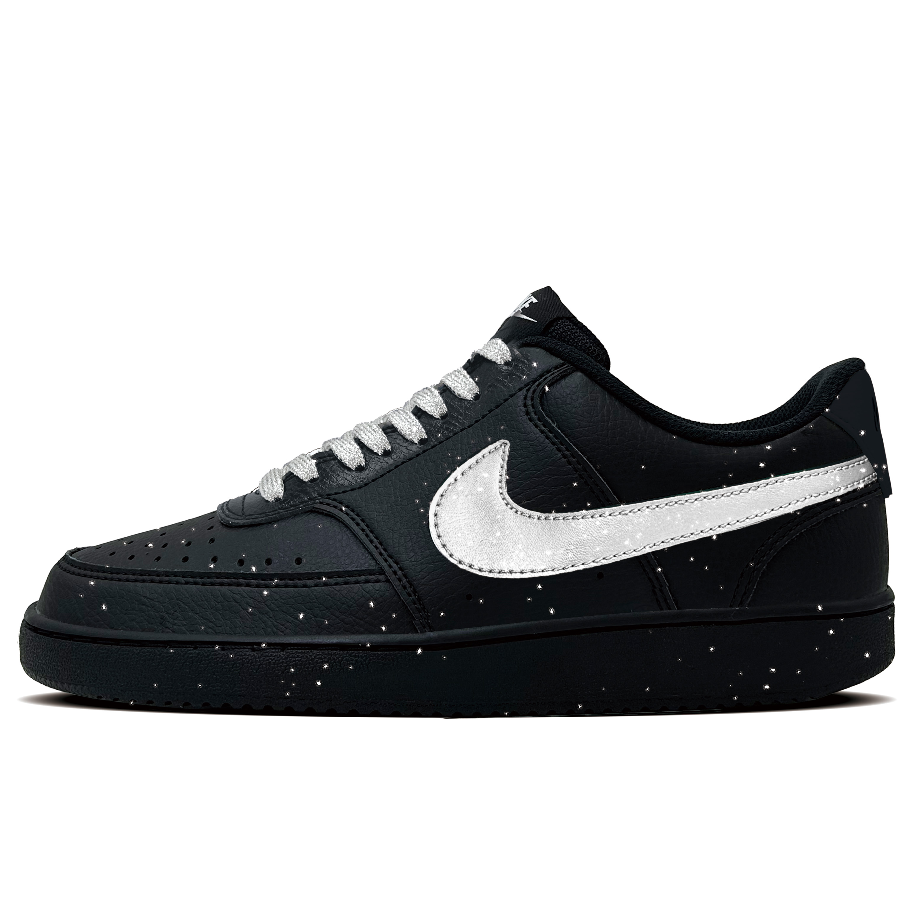 

Nike Кроссовки Court Vision 1 Shimmery Abrasion Resistant low top мужские black