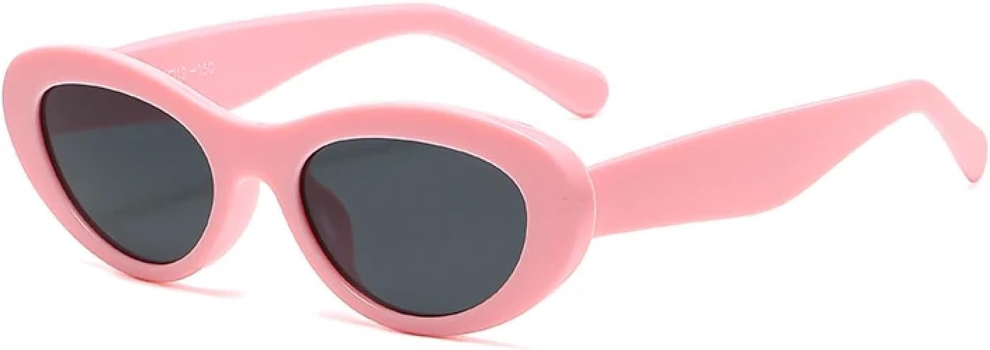 

Солнцезащитные очки с защитой от УФ-излучения UV400 | Овальная оправа "кошачий глаз" | Маленькая оправа | Для женщин и мужчин | Для занятий спортом на открытом воздухе и вождения DSVIGF, Pink Black