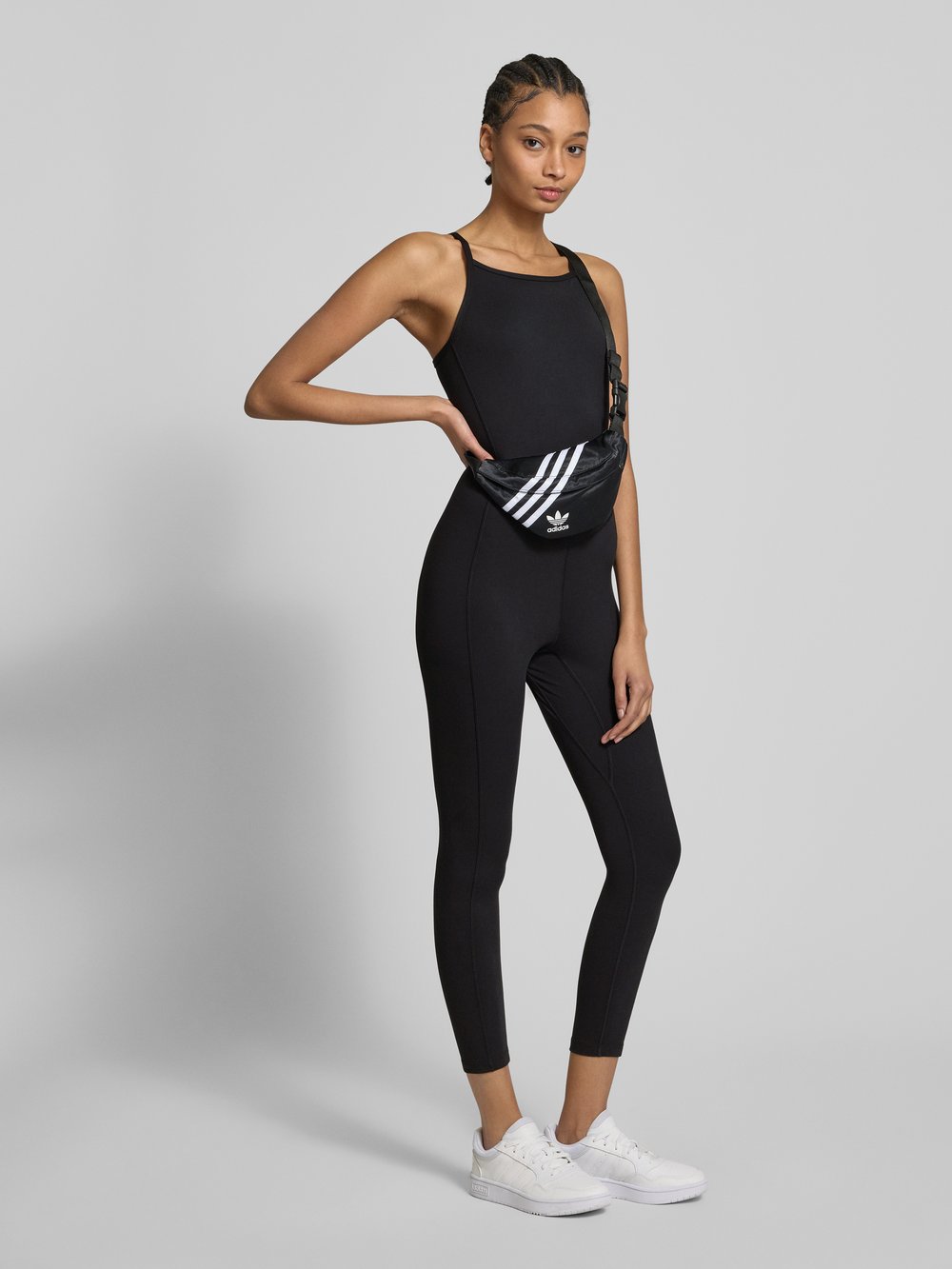 

Комбинезон с квадратным вырезом ADIDAS SPORTSWEAR, черный