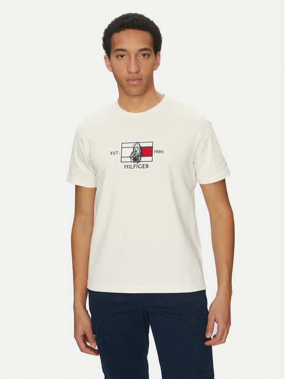 

Футболка обычного кроя Sailing MW0MW38628 Tommy Hilfiger, экрю