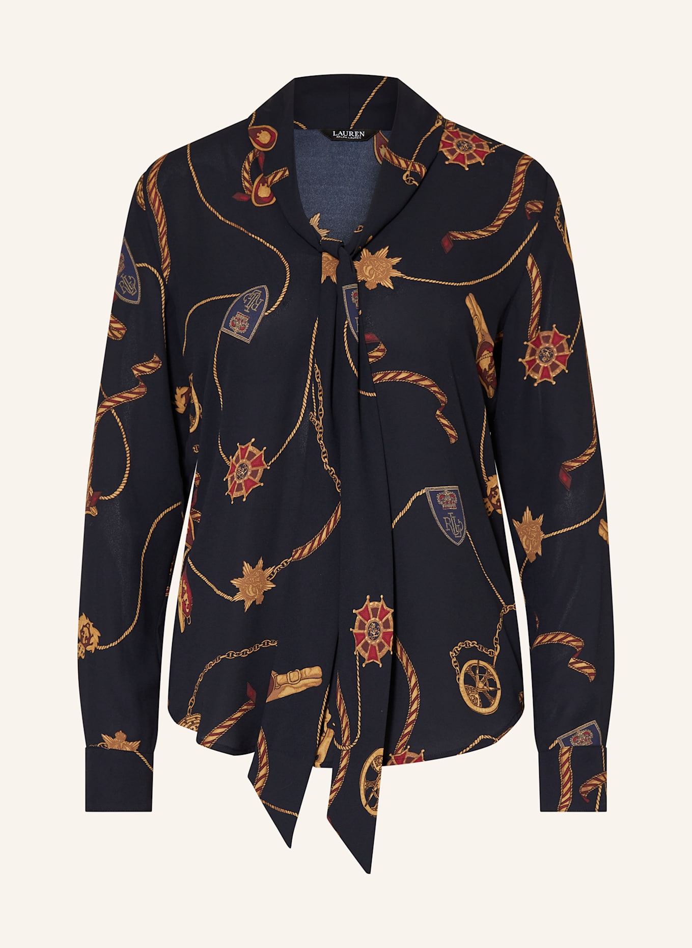 

Блузка с бантом Lauren Ralph Lauren, мультиколор
