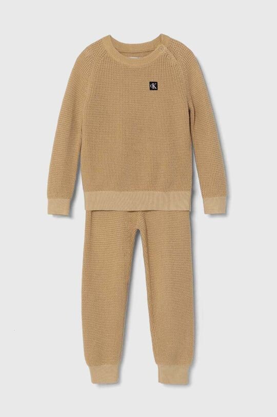 

Детский спортивный костюм Calvin Klein Jeans, бежевый