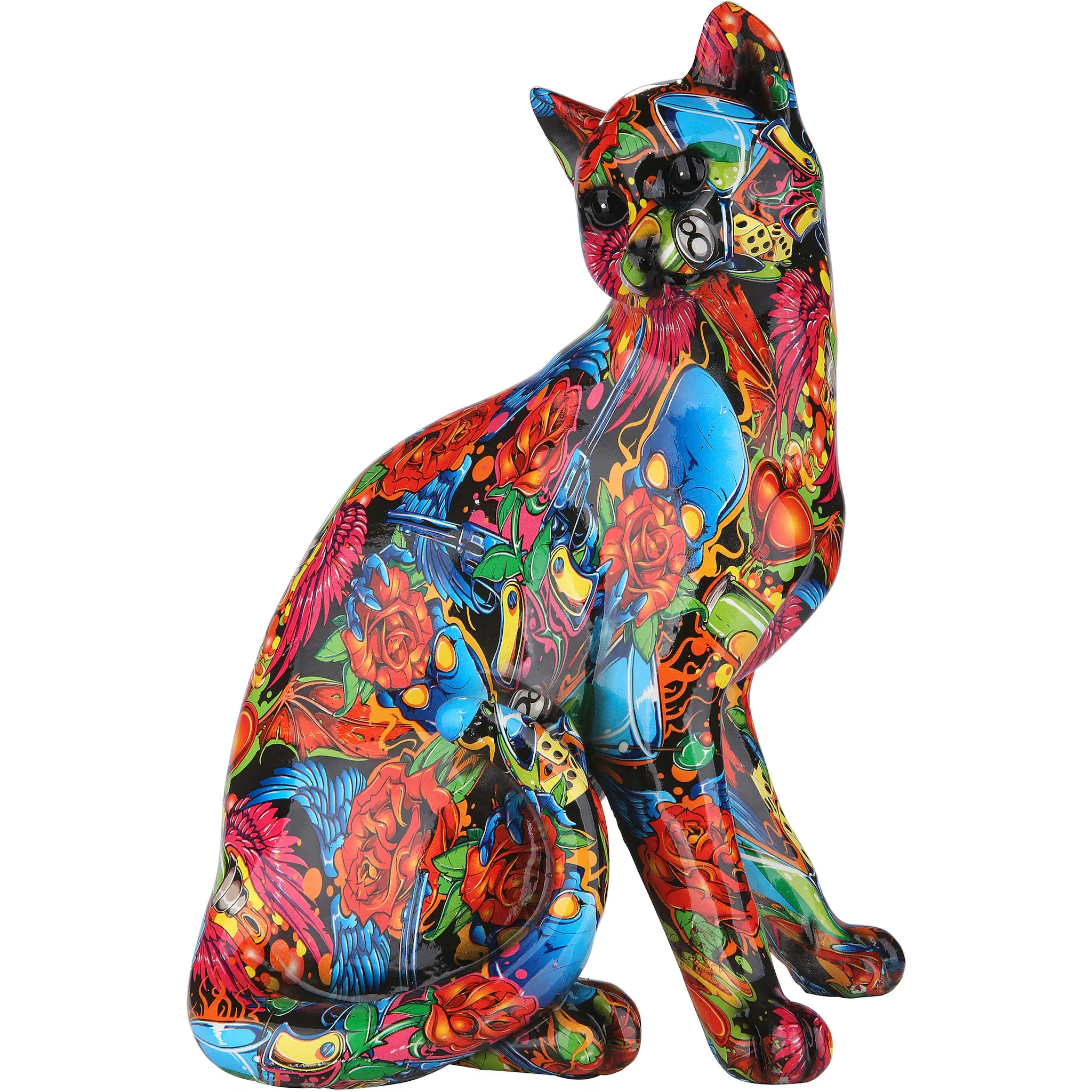 

Декоративная фигурка GILDE "Pop Art Cat Figurus", декоративный предмет, фигурка животного, высота 29 см, гостиная, цвет bunt