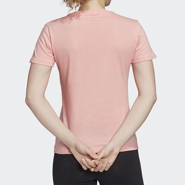 Футболка (WMNS) Adidas Logo T-shirt 'Pink', розовый — фото 4