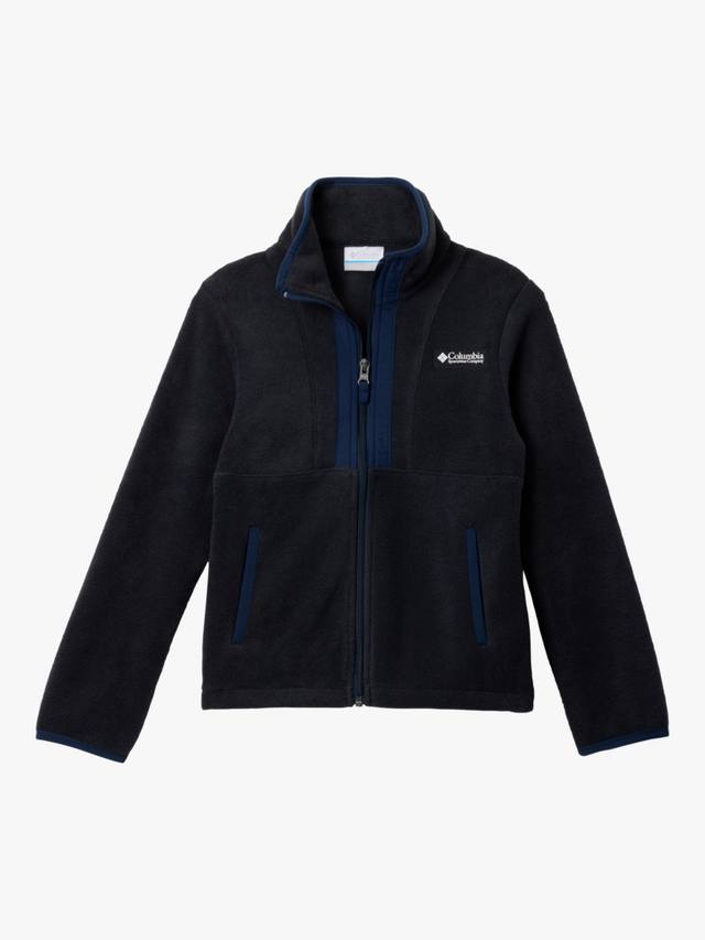 Детская флисовая куртка с длинными рукавами и высоким воротником Columbia, Black/Navy — фото 3