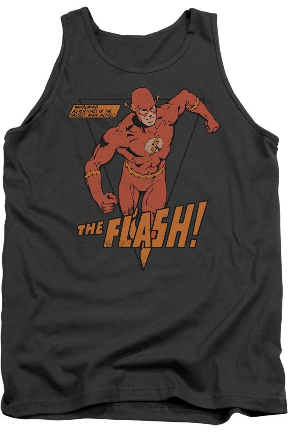 

Майка для взрослых DC Comics Flash Whirlwind Gildan, цвет charcoal
