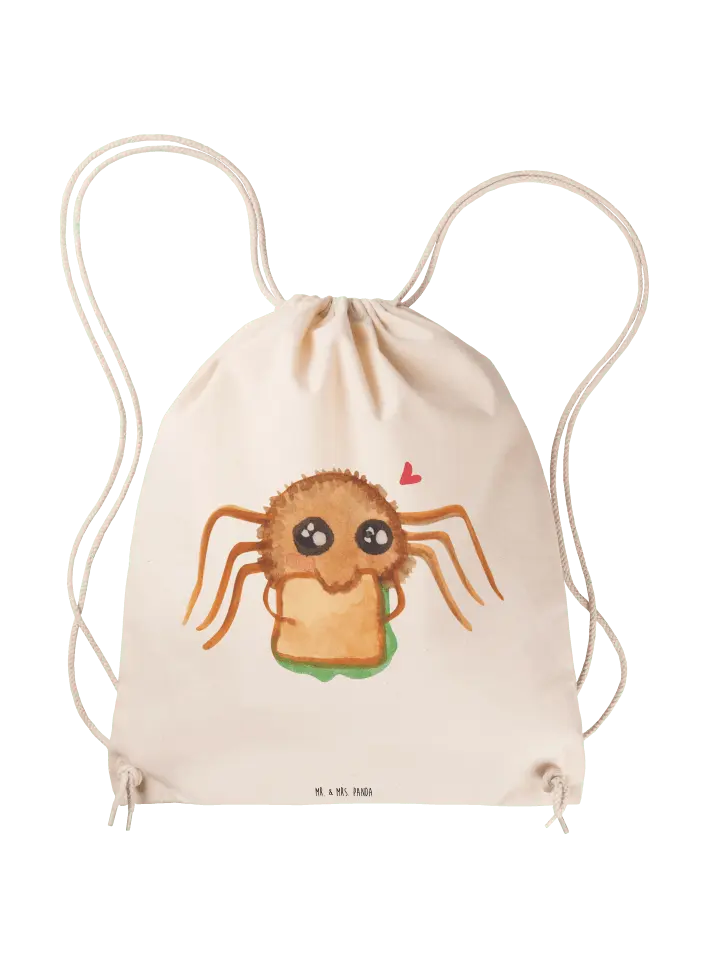 

Спортивная сумка Mr & Mrs Panda Sportbeutel Spinne Agathe Sandwich ohne Spruch, кремовый