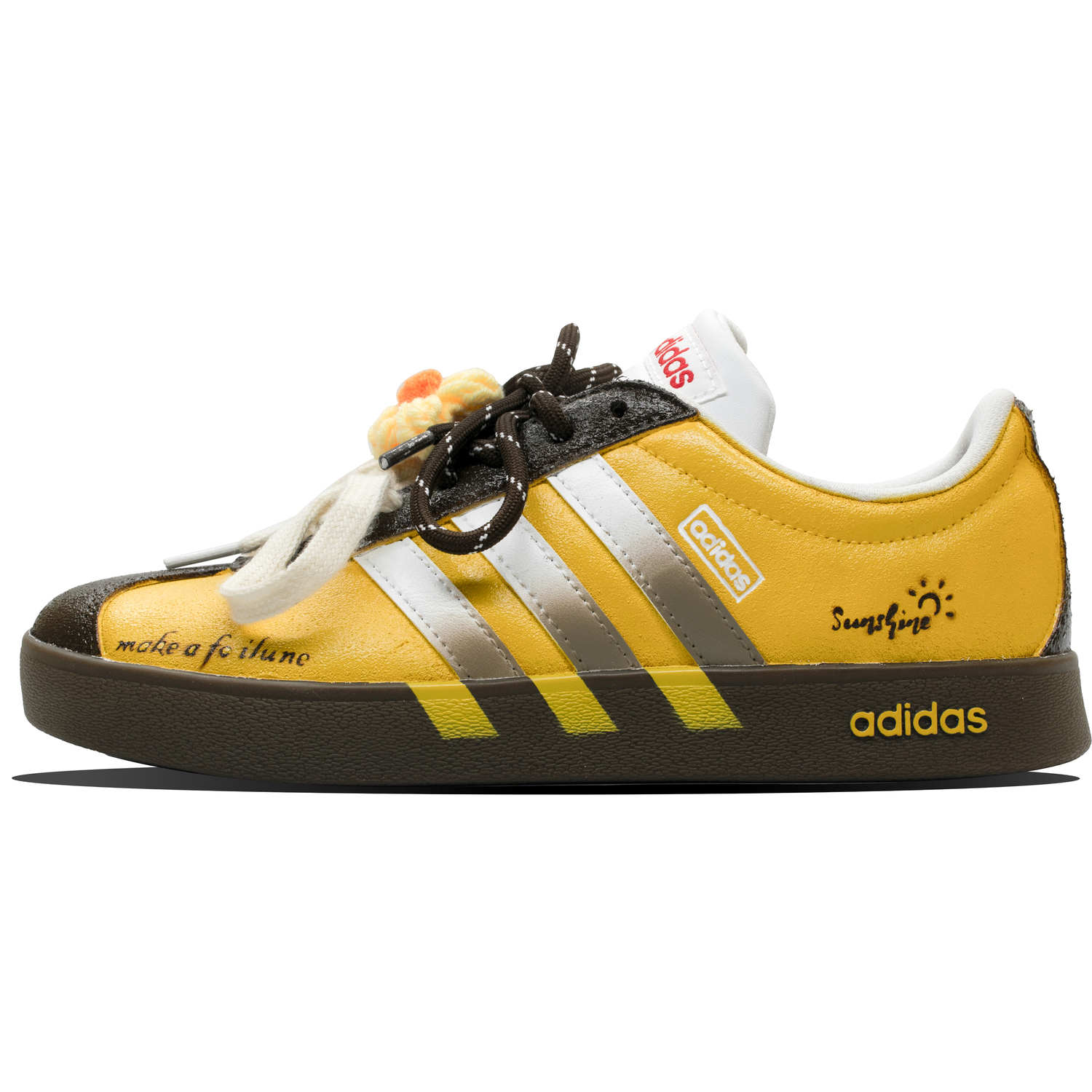 

Adidas VL Court 2.0 скейтборд обувь unisex низкие желтый