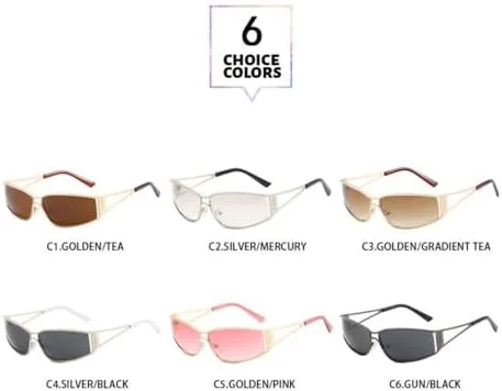 

Ретро-солнцезащитные очки небольшого размера для женщин и мужчин, металлическая оправа, защита от солнца для улицы, защита от УФ-излучения UV400 MTZJH, 4