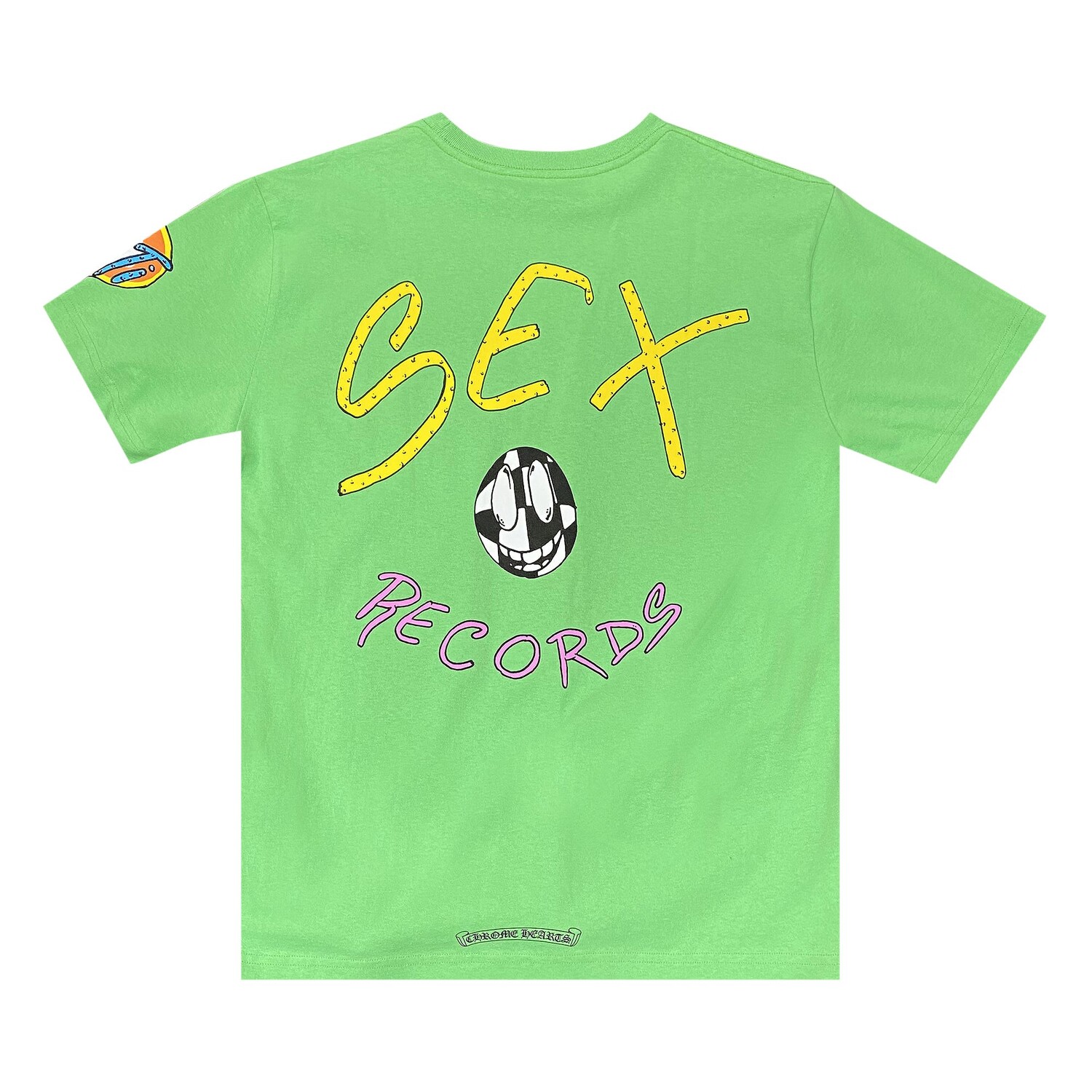 Футболка Chrome Hearts x Matty Boy Sex Records с принтом и карманом, зеленый — фото 2