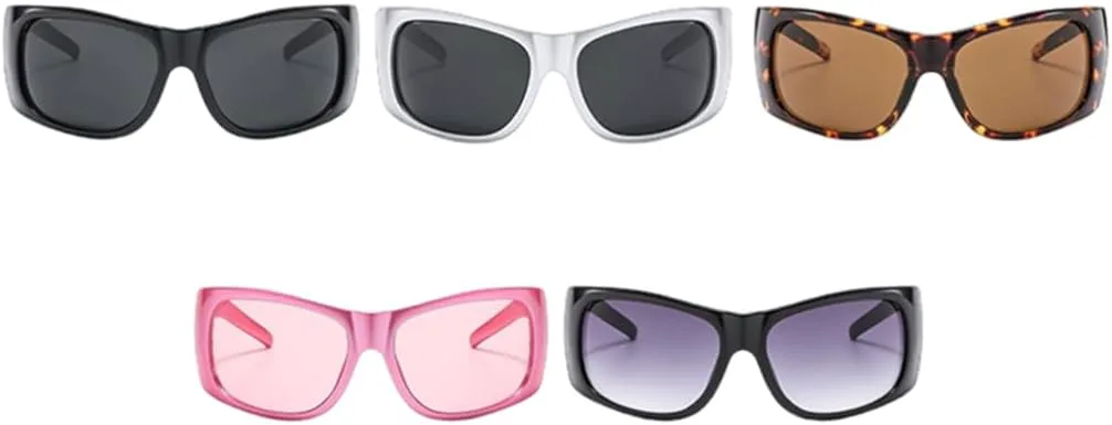 

Модные солнцезащитные очки большого размера для женщин, в стиле ретро, ​​панк, винтаж, для мужчин, спортивные очки, защита от УФ-излучения UV400 TKKTLLT, C4