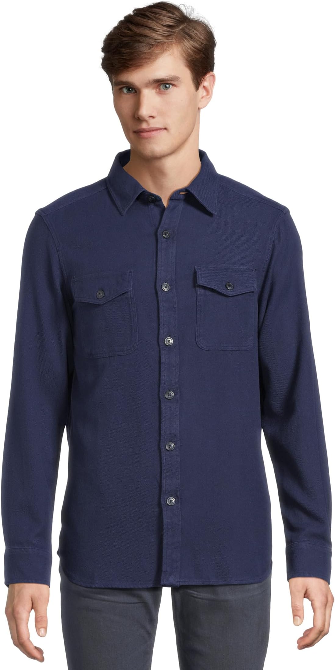 

Рубашка Vineyard Vines Midweight Twill Utility Shirt, цвет Nautical Navy
