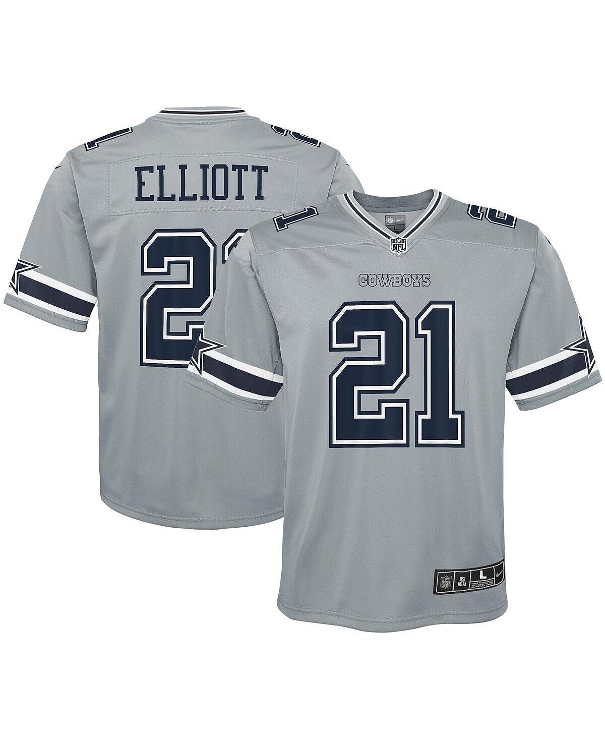 

Джерси Big Boys Ezekiel Elliott Silver Dallas Cowboys Inverted Team Game Nike