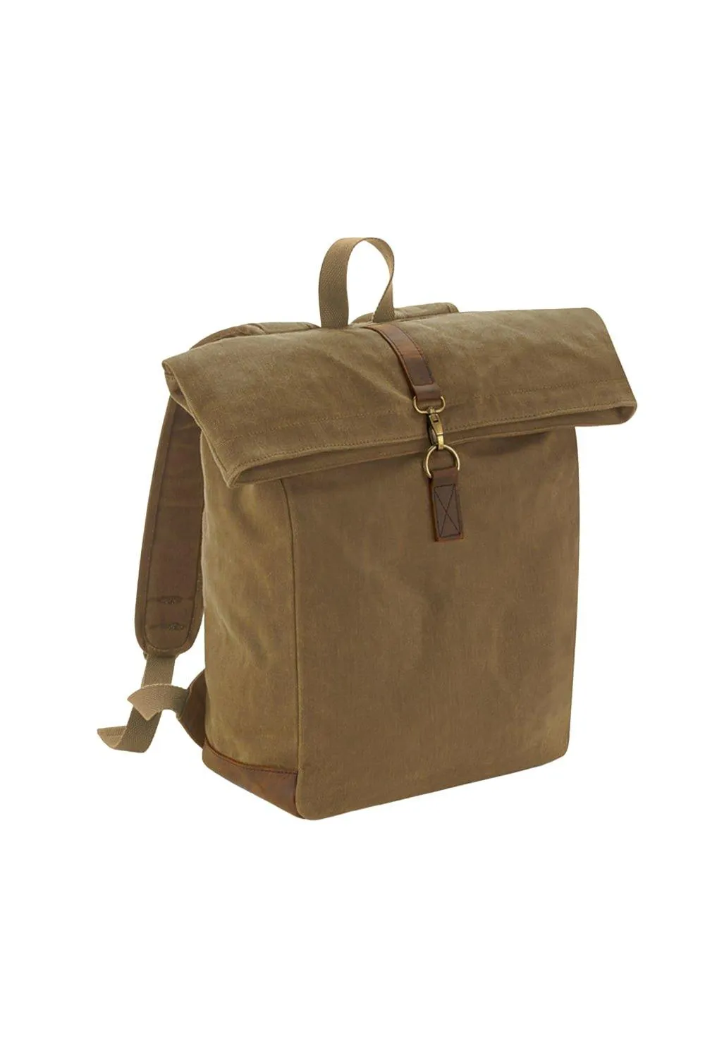 

Рюкзак Heritage из вощеной парусины с акцентом из кожи Quadra, коричневый