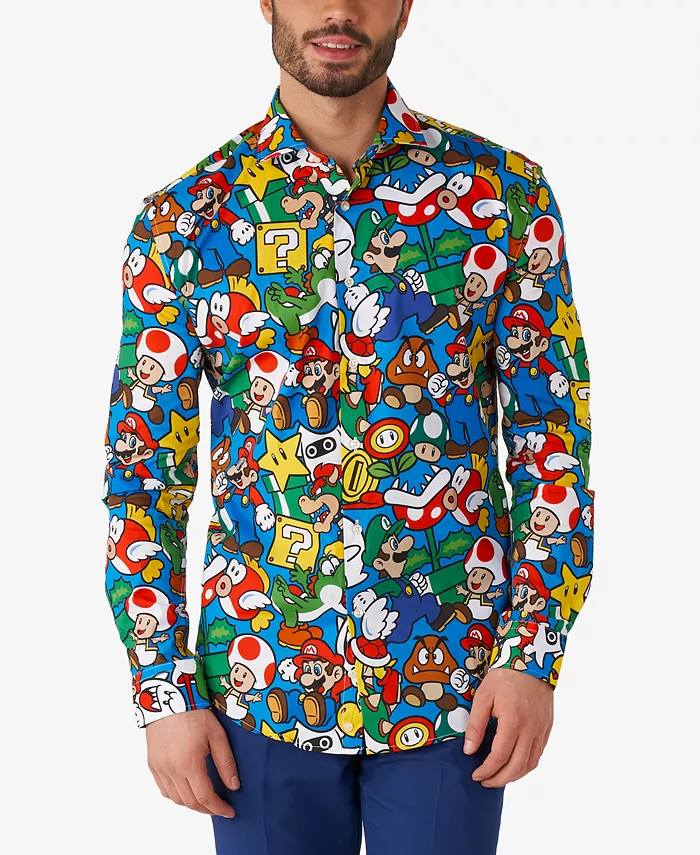 

Мужская лицензированная рубашка Nintendo Super Mario OppoSuits, мультиколор