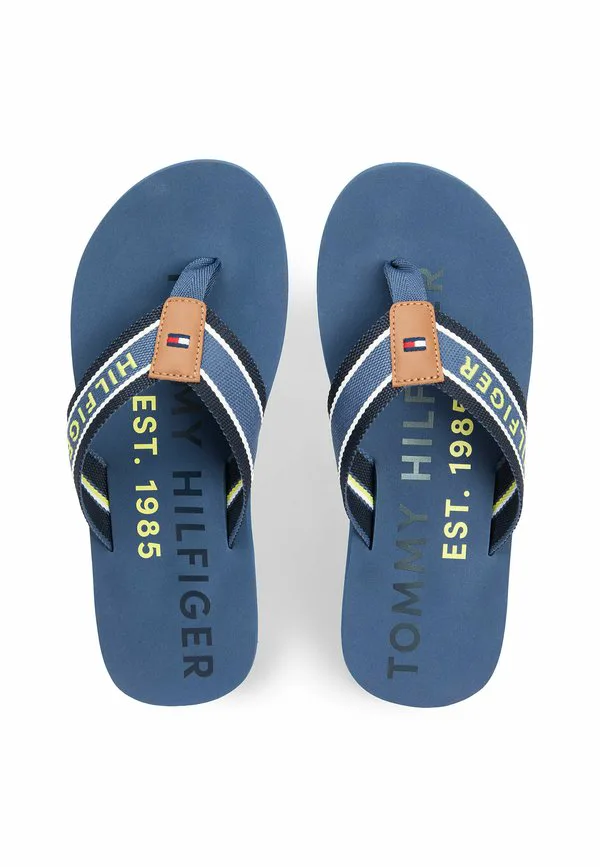 Сандалии с т-образным ремешком и логотипом Tommy Hilfiger, Aegean Sea — фото 3
