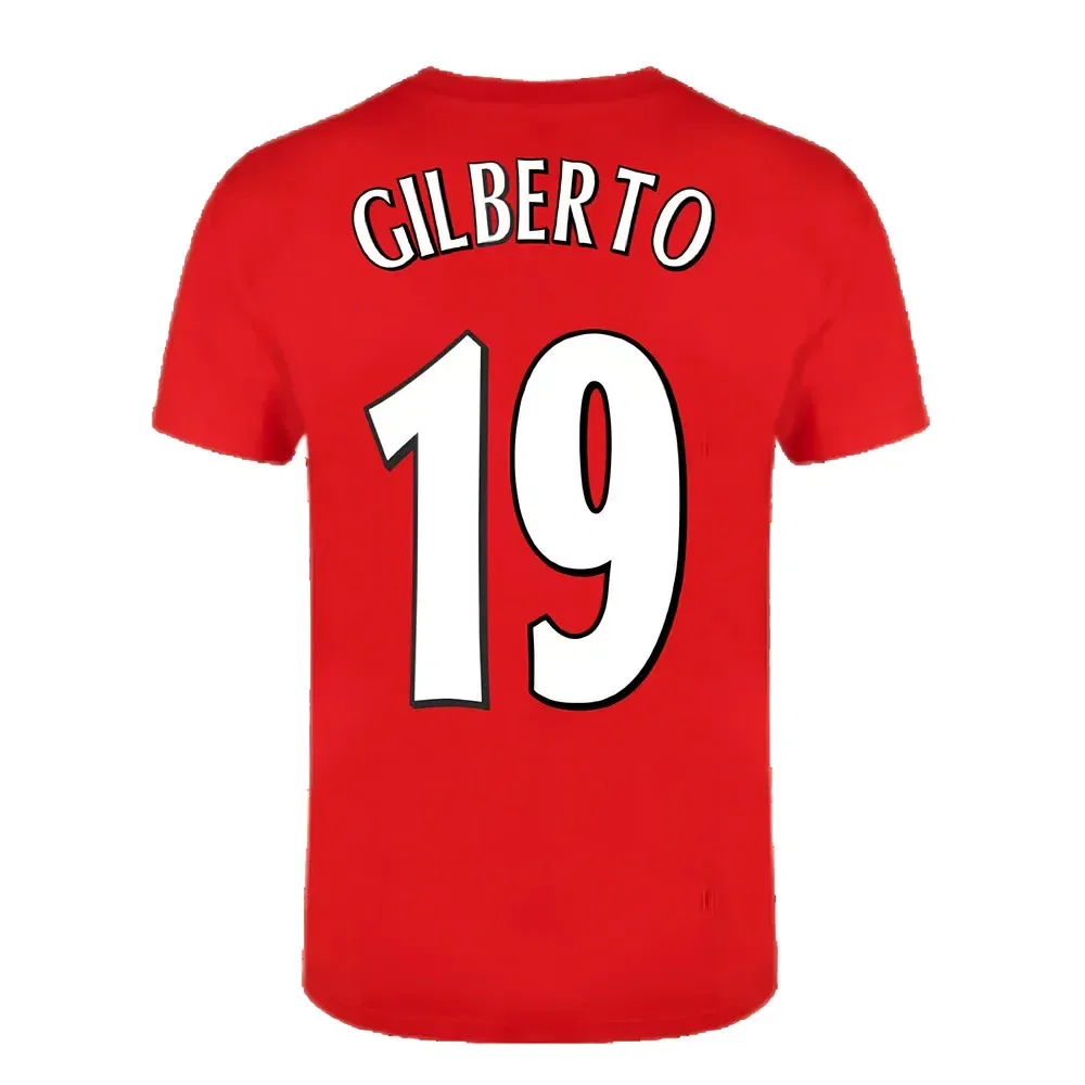 Футболка детская Invincibles 49 Unbeaten Gilberto 19 Arsenal Fc, красный — фото 2