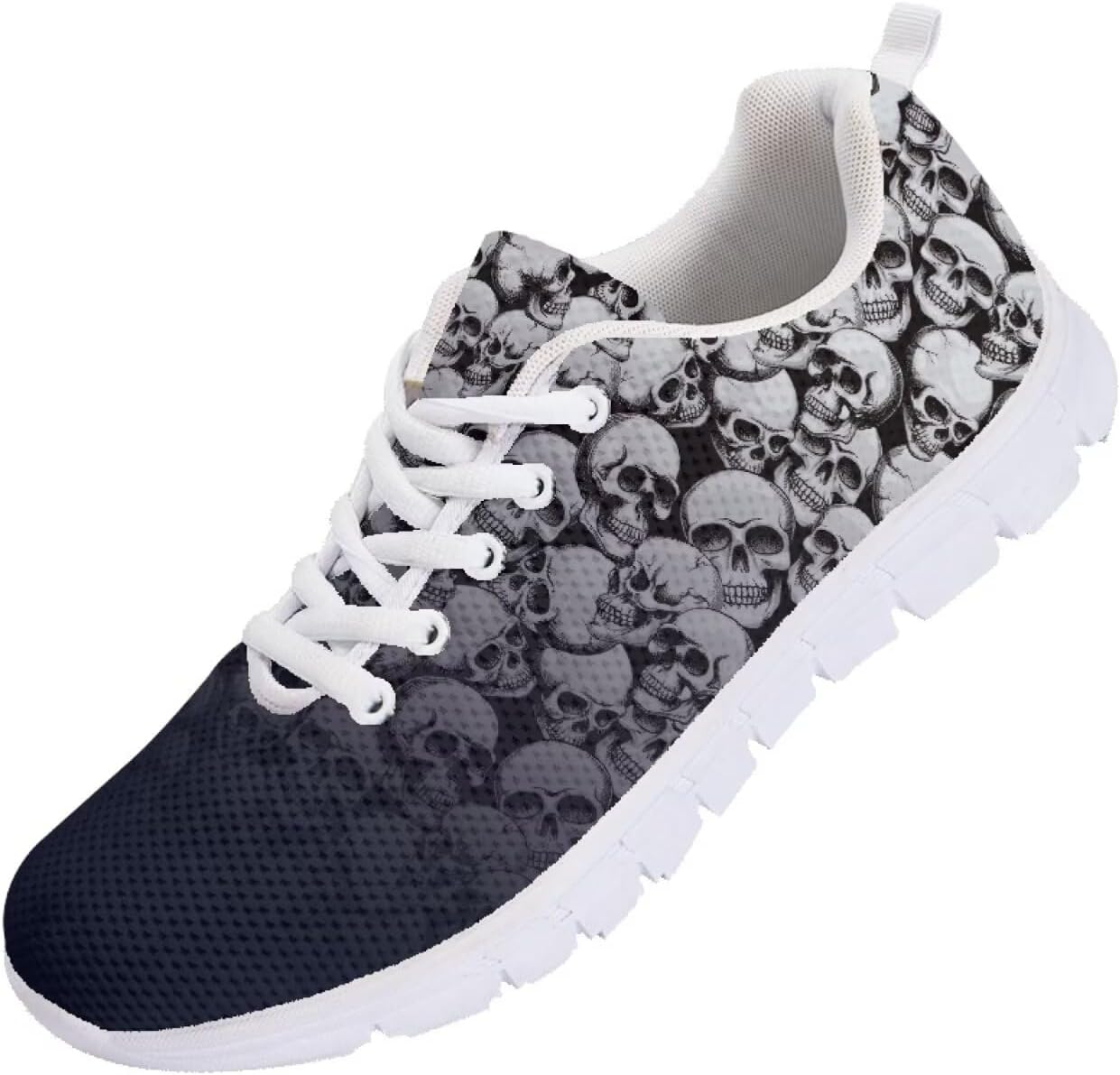 

Мужские кроссовки Funnydude Funny Print для ходьбы, удобные, дышащие, с сеткой, повседневные, Funny Skull