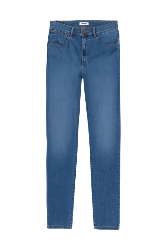 

Высокие джинсы скинни Euphoria Wrangler, синий