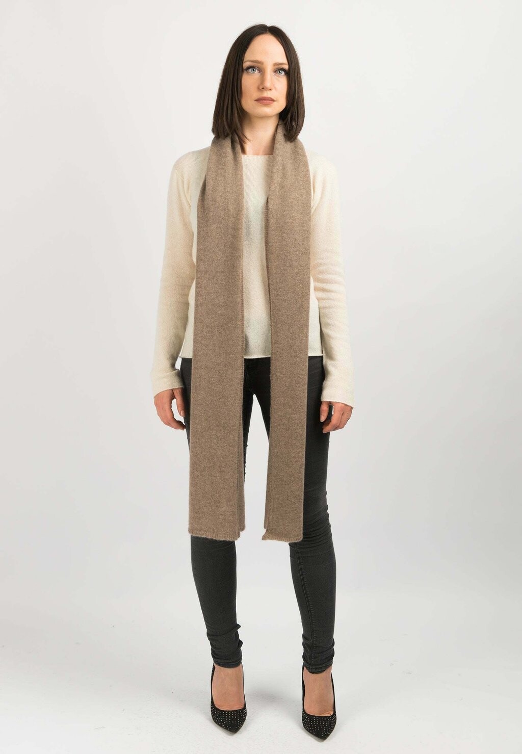 

Шарф Dalle Piane Cashmere, светло-коричневый