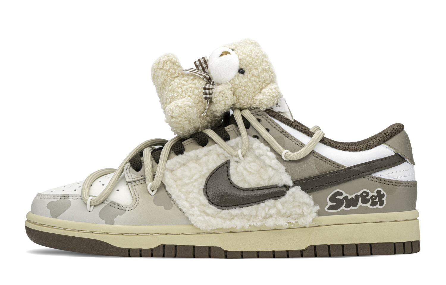 

Кроссовки Nike Dunk Skateboard Shoes Women's Low-Top Beige, Бежевый, Кроссовки Nike Dunk Skateboard Shoes Women's Low-Top Beige