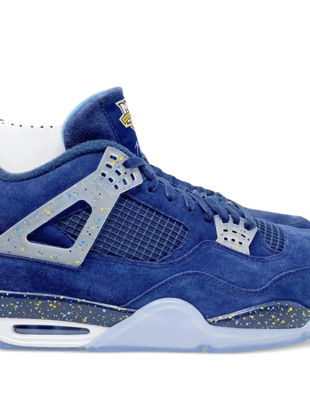 Кроссовки Jordan 4 Marquette Golden Eagles, синий — фото 2