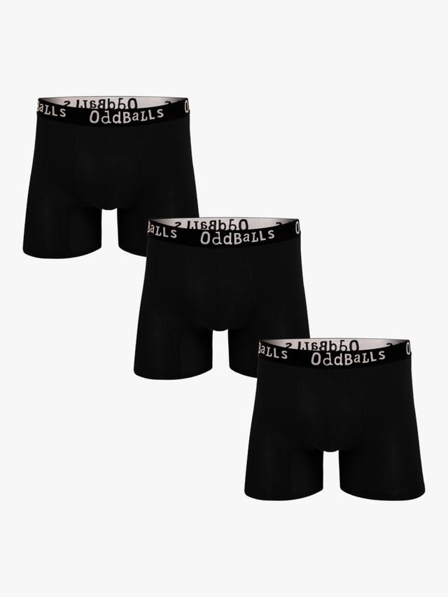 

Простые бамбуковые боксерские шорты OddBalls, черный