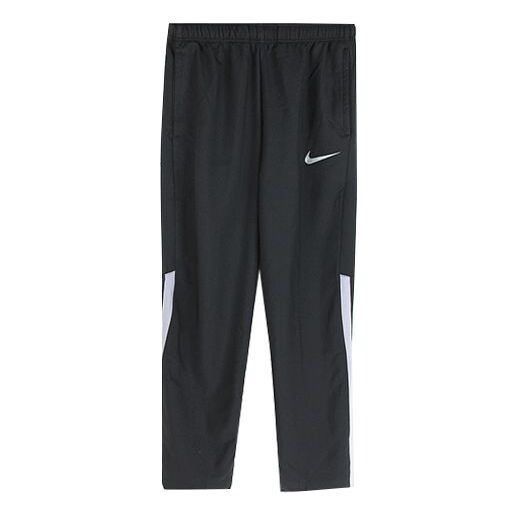 

Брюки casual sports running training woven straight long pants black Nike, черный