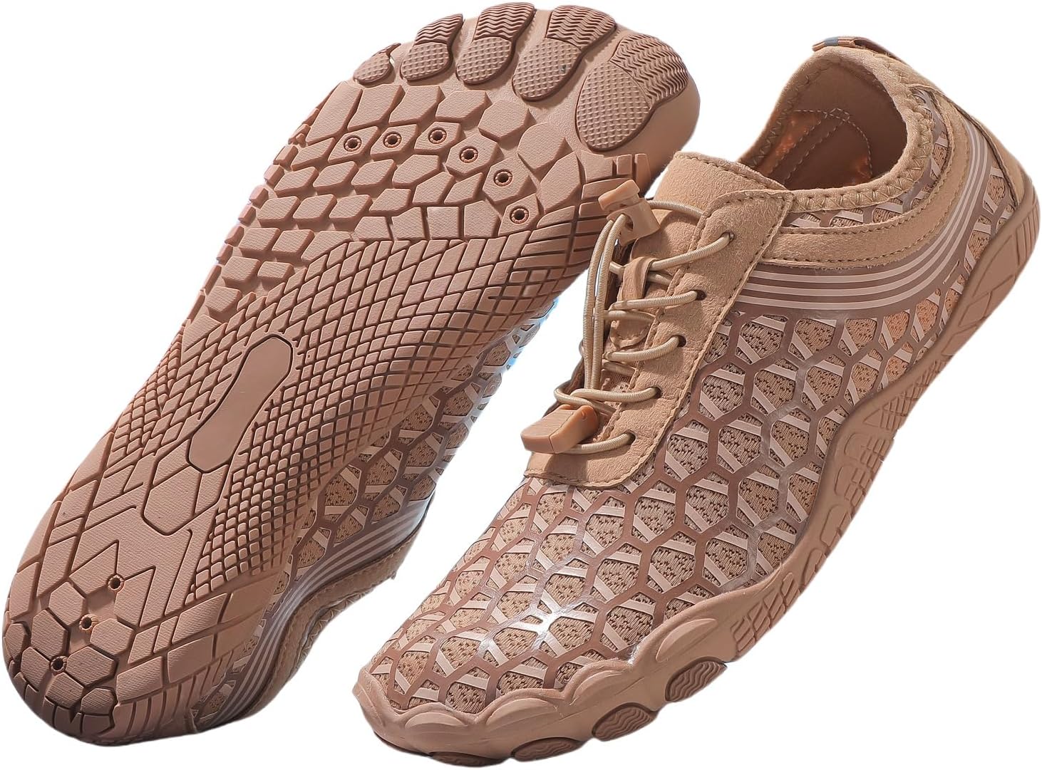 

Кроссовки для походов для женщин и мужчин с широкой носочной частью, противоскользящие водные кроссовки, дышащая спортивная обувь, быстро сохнущие, гибкие, легкие, для повседневной носки, тренировок, походов и серфинга Generic, коричневый