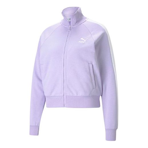 

Куртка (WMNS) PUMA Iconic T7 Embroidery Logo Stand-up Collar Jacket Purple 531412-16