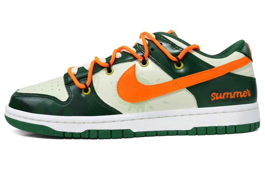 

Кроссовки Nike Dunk Skateboarding Shoes Men Low-top Orange, зеленый