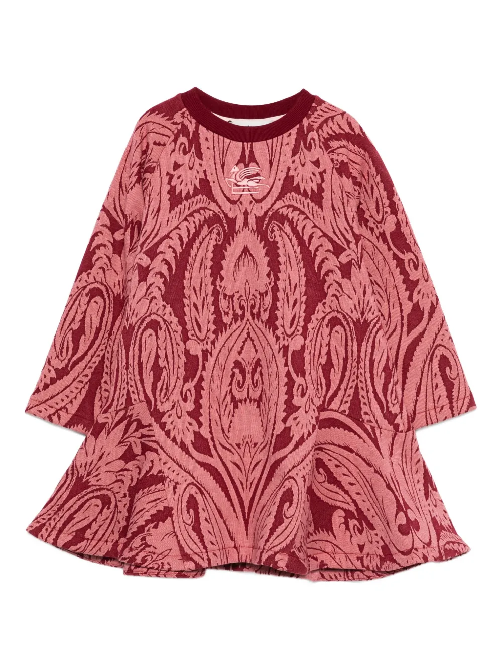 

Расклешенное платье мини с принтом пейсли ETRO KIDS, розовый