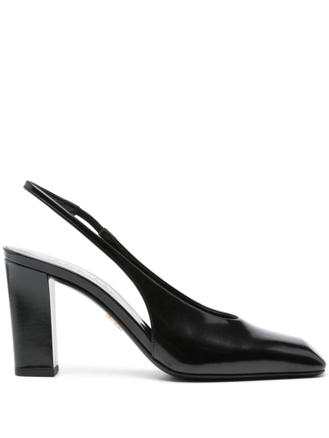 Туфли-лодочки Prada 85 мм из лакированной кожи, черный