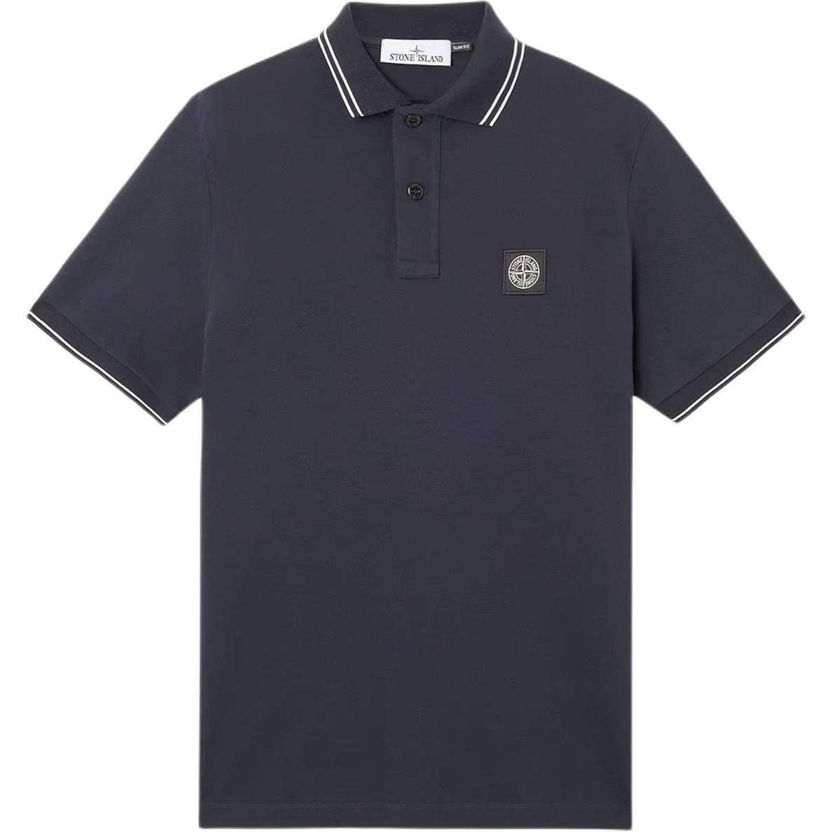 

Поло с коротким рукавом и нашивкой с логотипом STONE ISLAND, синий