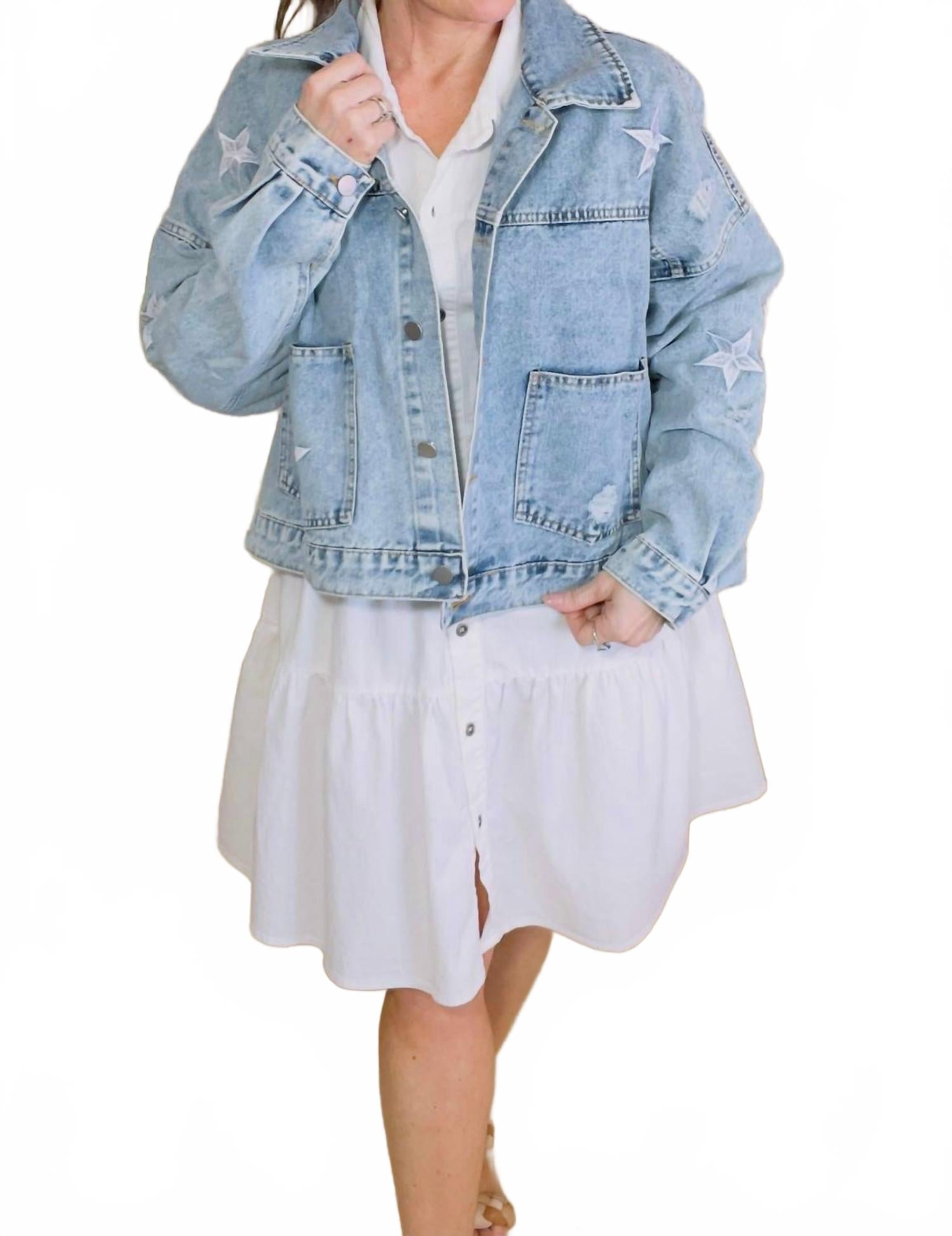 

Джинсовая куртка Stella в светлом оттенке Nash Grey, Light Wash