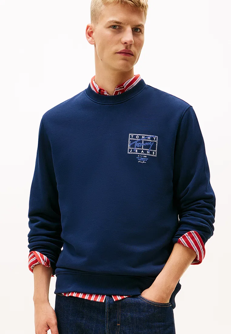 Толстовка, DNA Play, Tommy Jeans Tommy Hilfiger, темно-синий