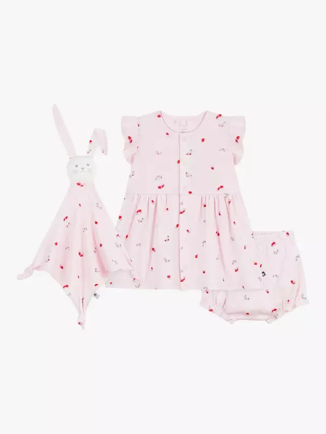 Подарочный набор для малышки: платье и трусики, розовый Petit Bateau