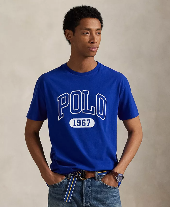 

Мужская футболка с принтом Classic-Fit из джерси Polo Ralph Lauren, синий