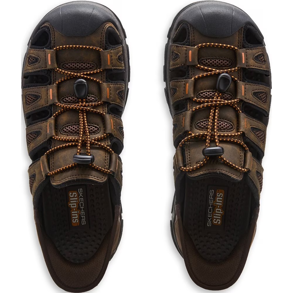 Сандалии мужские Skechers Slip-ins Norvick Fisherman, коричневый — фото 4