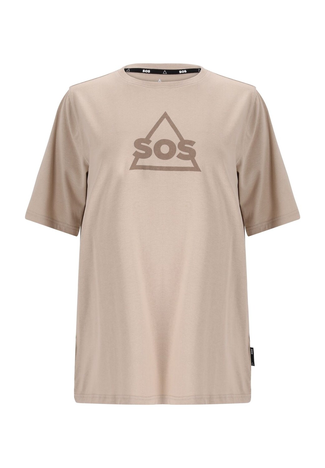 

Футболка Kvitfjell с модным логотипом бренда спереди SOS, цвет Simply Taupe